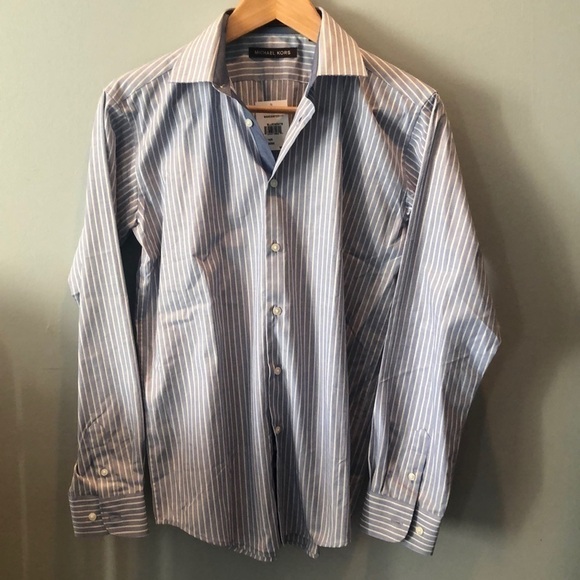 Nwt Michael Kors blue and white stripe size 16r - Picture 1 of 5